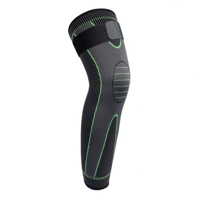 RODILLERA AJUSTE CON VELCRO WMKS - NEGRO CON VERDE