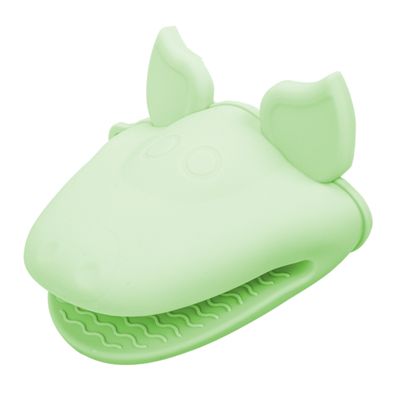 AGARRADERA SILICONA OLLAS DISEÑO VAQUITA VERDE