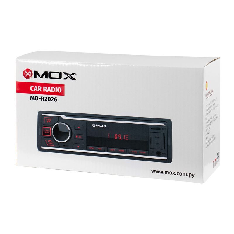 TOCA RADIO MOX MO-R2026 CON BLUETOOTH USB AUX SD FM