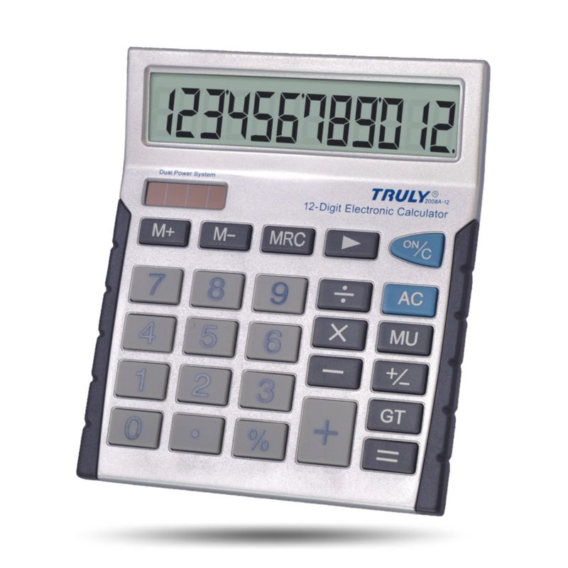 CALCULATOR TRULY 2008A - 12 DÍGITOS - PLATA