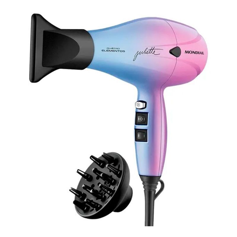 SECADOR DE PELO MONDIAL QU4TRO ELEMENTOS BY JULIETTE 2000W