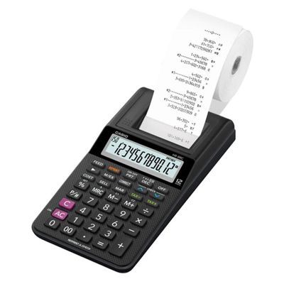 CALCULADORA CASIO CON MINI IMPRESORA HR-8RC-BK-DC 12 DIGITOS