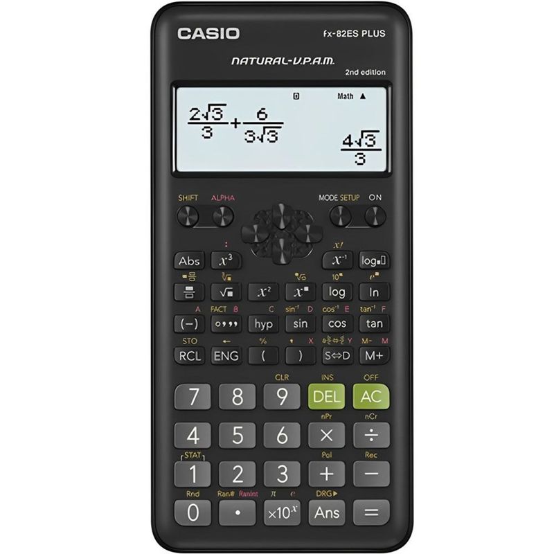 CALCULADORA CIENTIFICA CASIO FX-82ES PLUS 2ND EDITION NEGRO