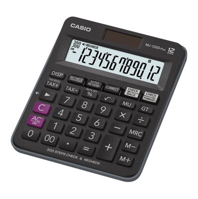 CALCULADORA CASIO MJ-12DPLUS-BK 12 DIGITOS