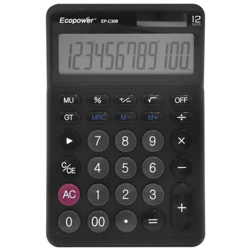 CALCULADORA ECOPOWER EP-C308 12 DIGITOS