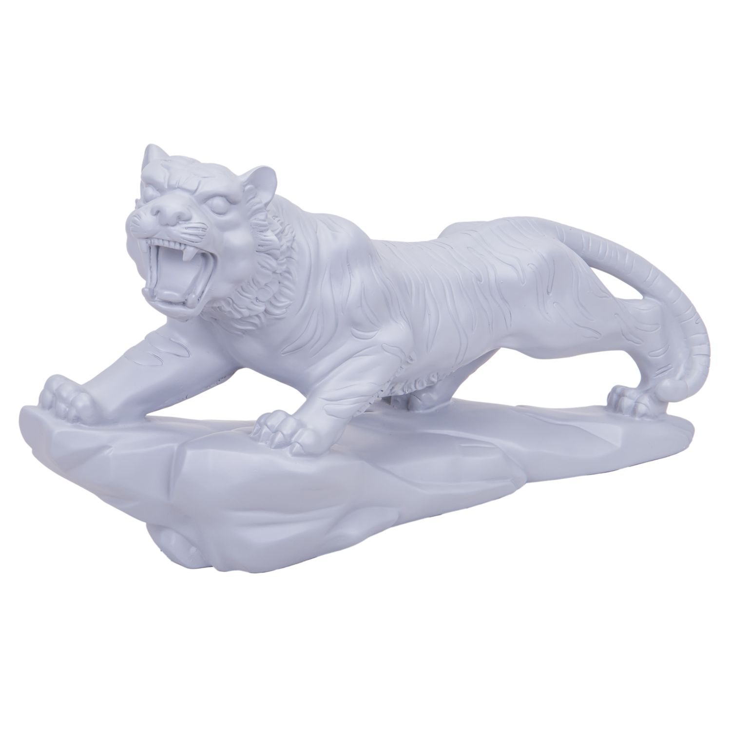 ESTATUA DECORATIVA DE LEON 45 CM GRIS