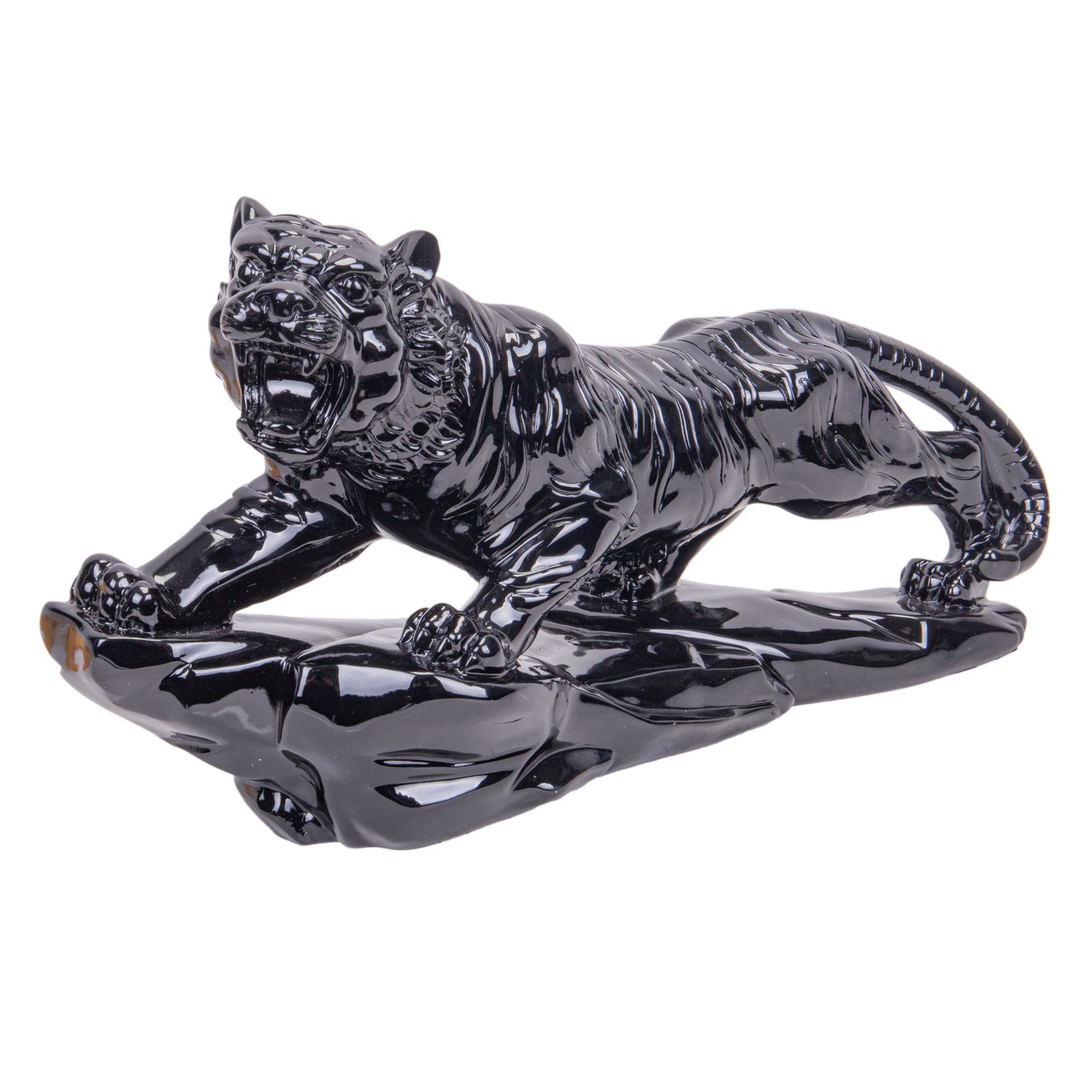 ESTATUA DECORATIVA DE LEO 45 CM NEGRO
