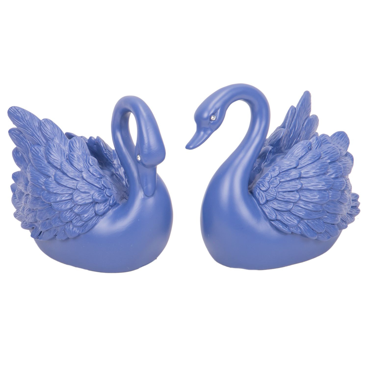 CISNES DECORATIVO DE RESINA 2PZS AZUL