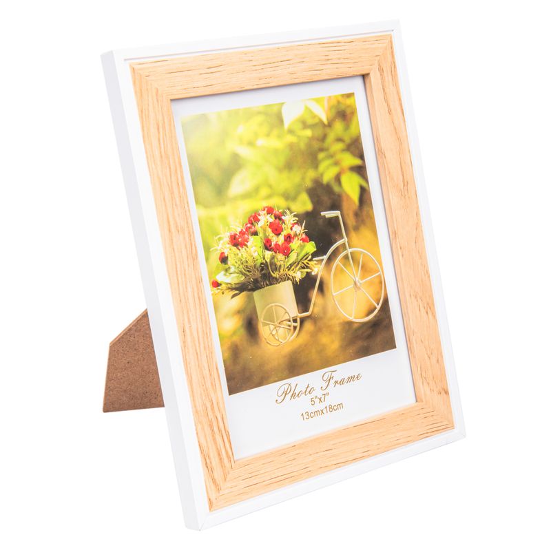 MARCO DE FOTOS NÓRDICO 13X18CM - MADERA Y BLANCO