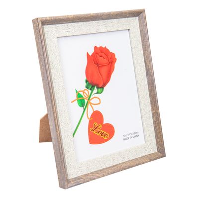 MARCO DE FOTOS NATURAL 13X18CM - CREMA Y MADERA