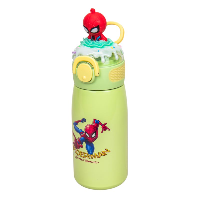 BOTELLA DE AGUA TÉRMICA INFANTIL SPIDER MAN 470 ML VERDE