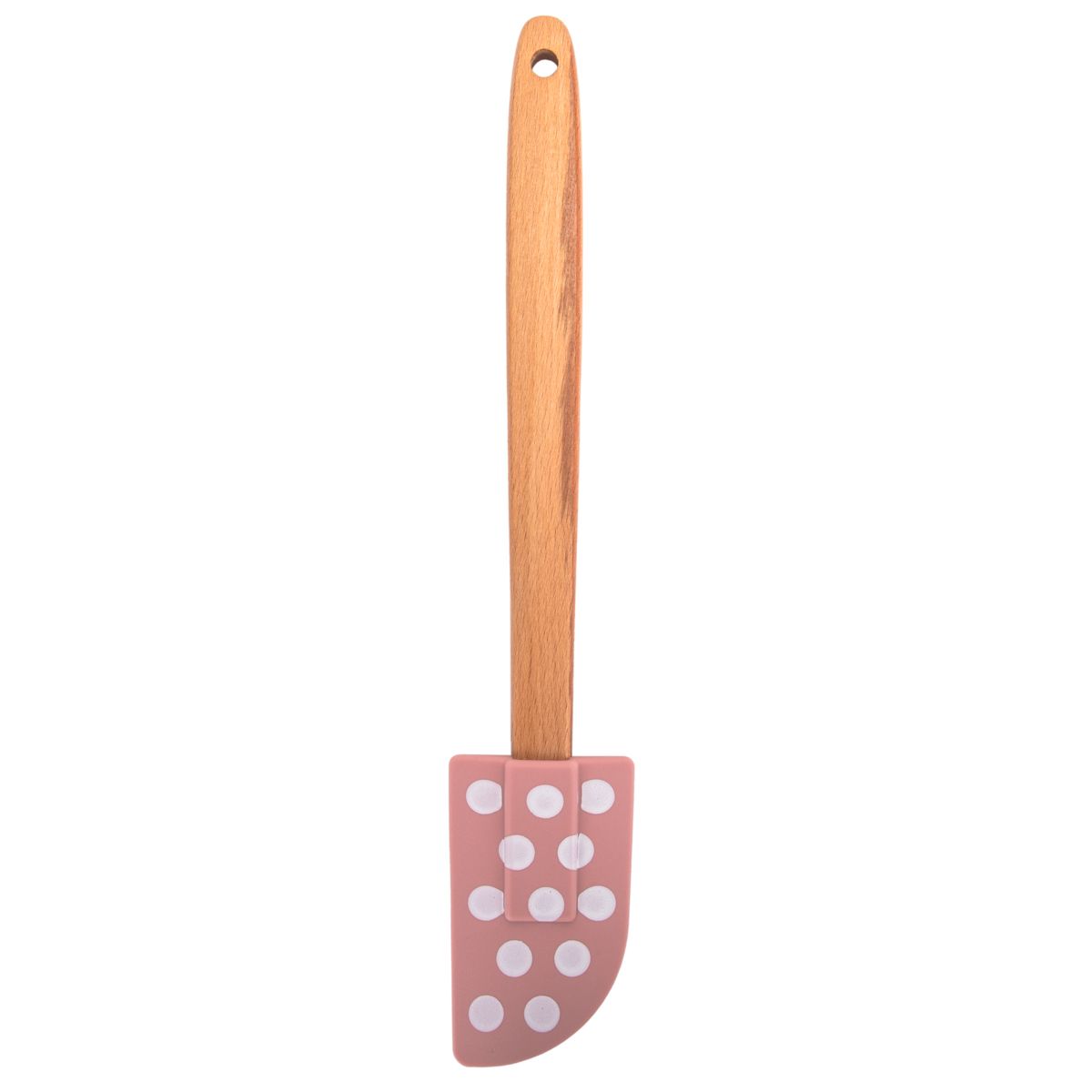 ESPÁTULA PARA REPOSTERIA DE SILICONA ROSA CON MOTA