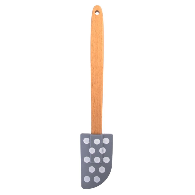 ESPÁTULA PARA REPOSTERIA DE SILICONA GRIS CON MOTA
