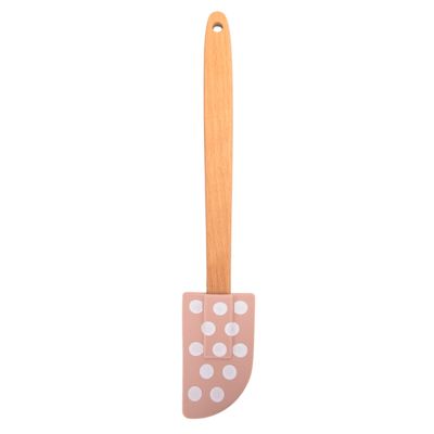 ESPÁTULA PARA REPOSTERIA DE SILICONA BEIGE CON MOTA