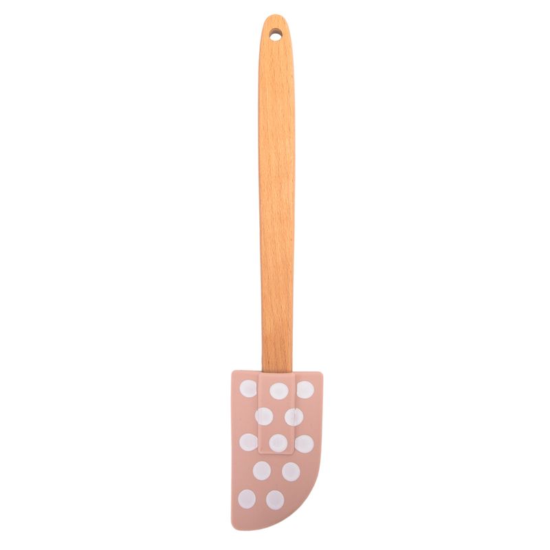 ESPÁTULA PARA REPOSTERIA DE SILICONA BEIGE CON MOTA