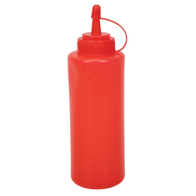 PORTA ADEREZOS DE PLASTICO 360 ML ROJO