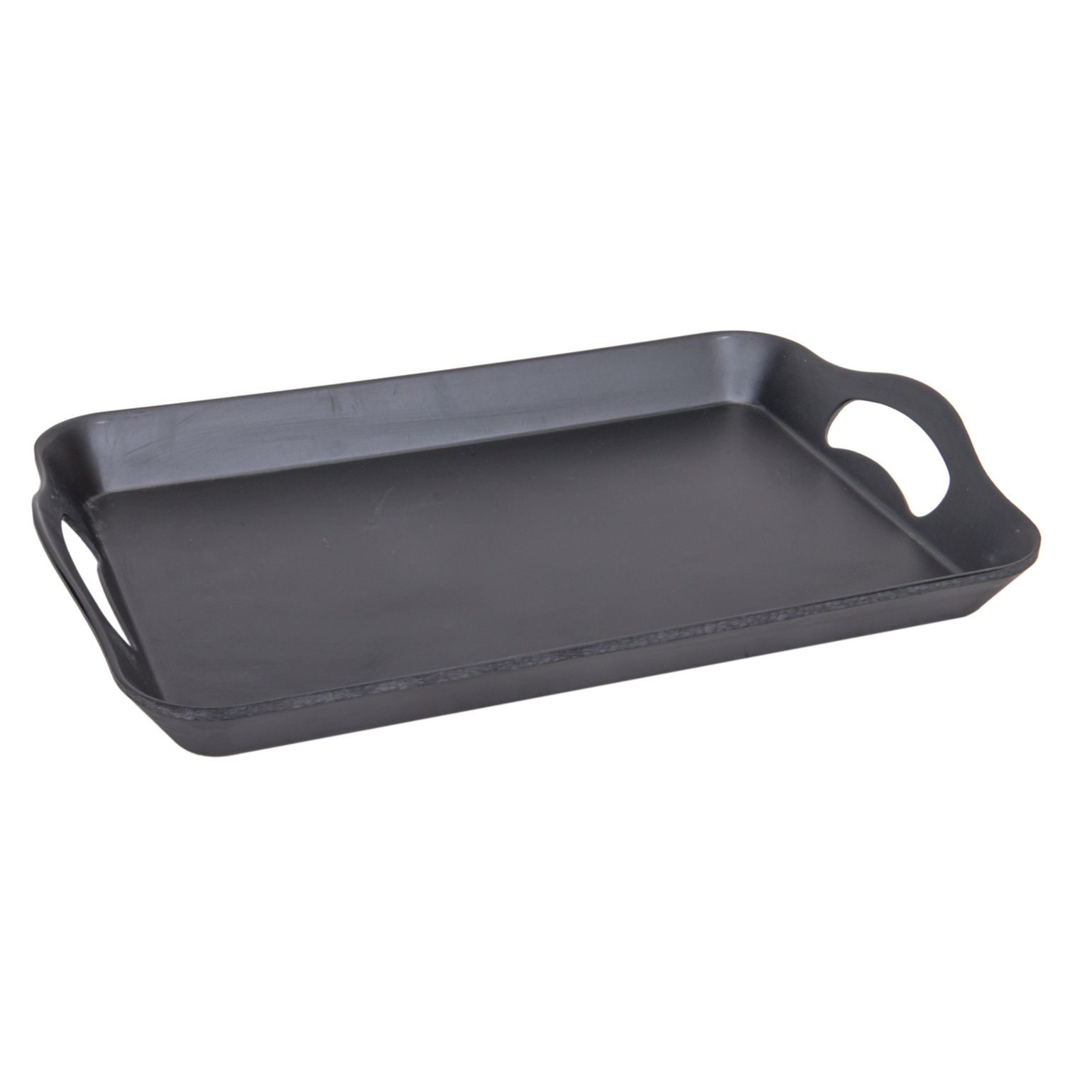 BANDEJA DE MELAMINA RECTANGULAR 37 X 23 CM NEGRO