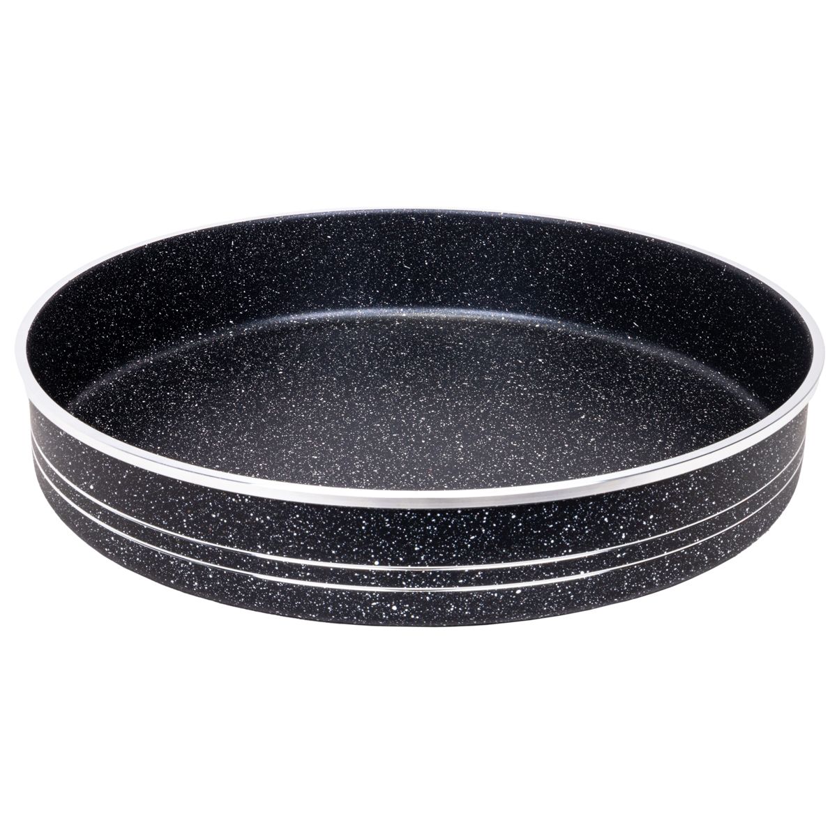 ASADERA REDONDA DE GRANITO NEGRO - 38 CM