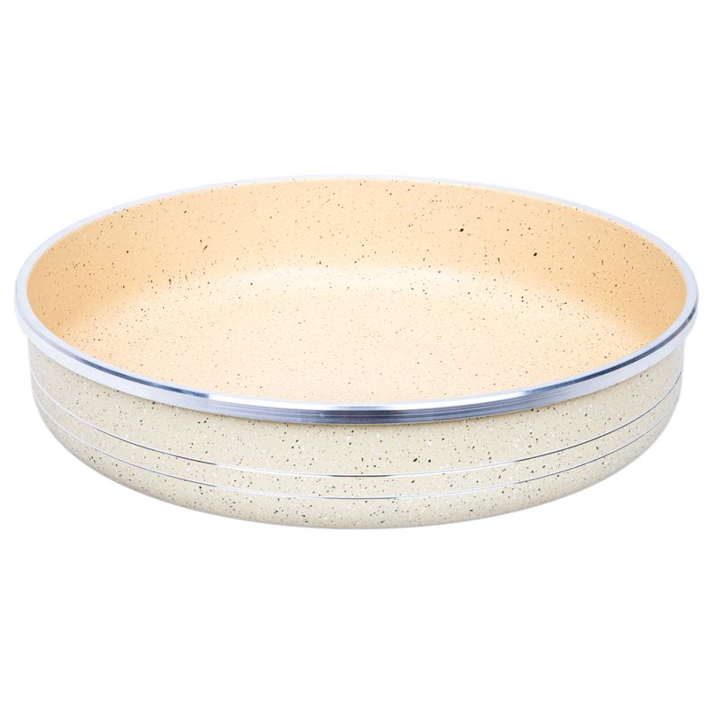 ASADERA REDONDA DE GRANITO CREMA - 30 CM