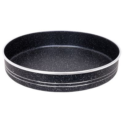 ASADERA REDONDA DE GRANITO NEGRO - 34 CM