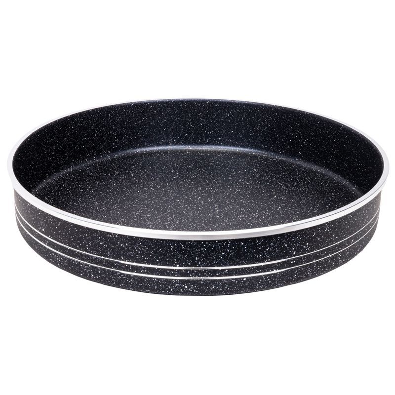 ASADERA REDONDA DE GRANITO NEGRO - 34 CM