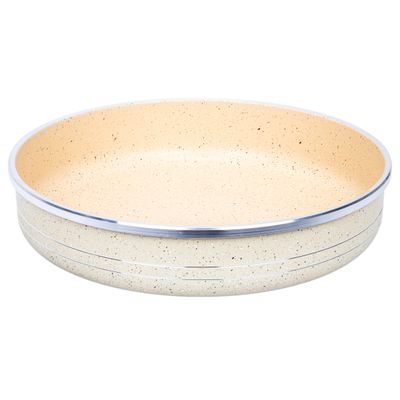 ASADERA REDONDA DE GRANITO CREMA - 26 CM