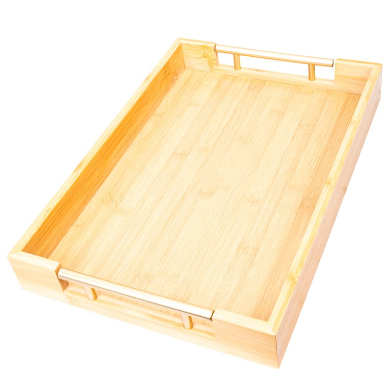 BANDEJA DE BAMBÚ RECTANGULAR 38 X 26 CM 