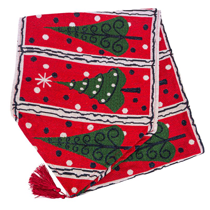 CAMINO DE MESA NAVIDEÑO 170 X 34 CM ESTAMPADO NAVIDEÑO ROJO