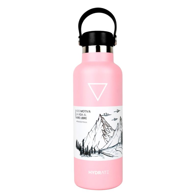 BOTELLA TERMICA 620 ML ROSA PASTEL