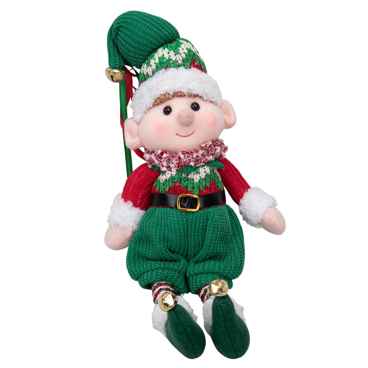 MUÑECA ELFA DE NAVIDAD 40CM - ROJO Y VERDE