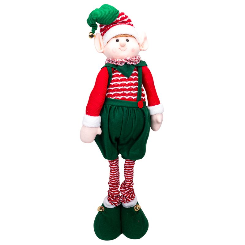 MUÑECO NAVIDEÑO ELFO RETRÁCTIL 95 A 125 CM