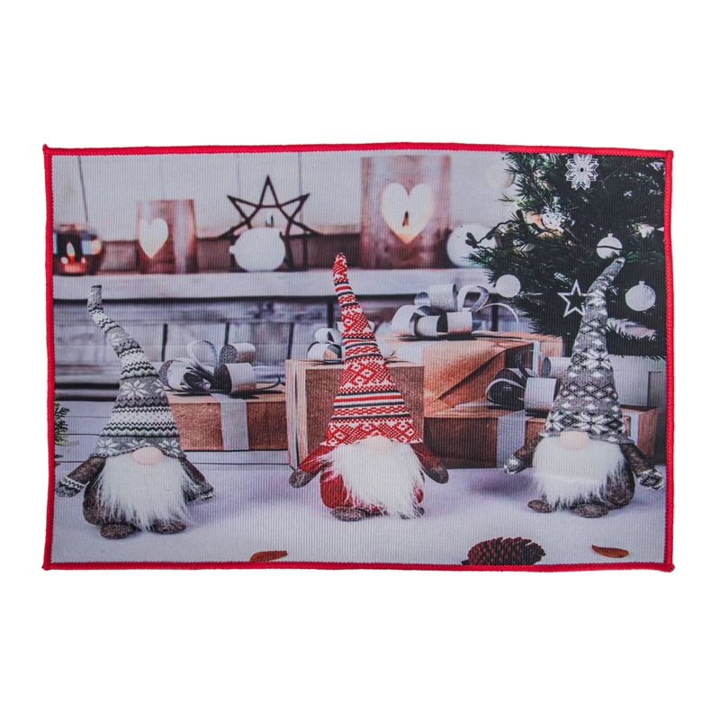 TAPETE NAVIDEÑA DECORATIVA 38X58 CM CON DISEÑO DE ARBOL DE NAVIDAD