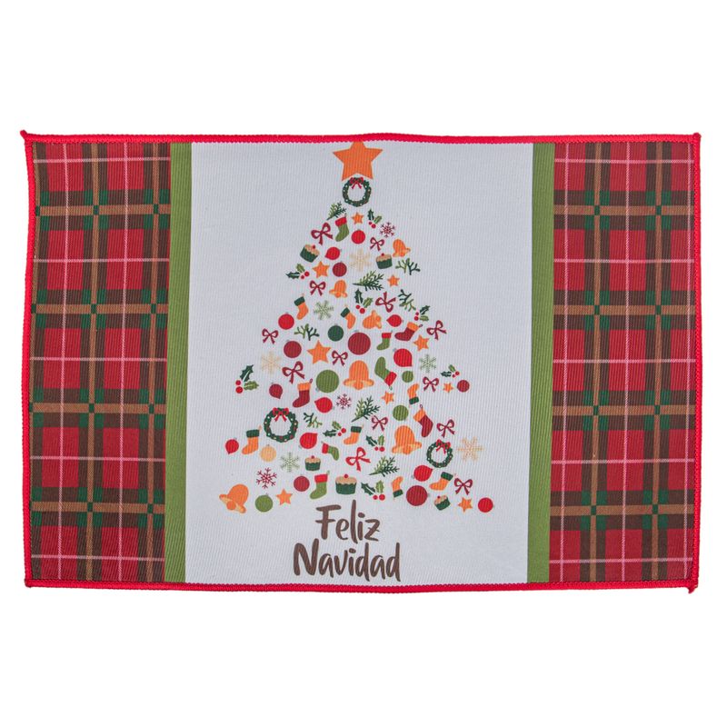 TAPETE NAVIDEÑO DECORATIVA 38X58 CM DISEÑO 8