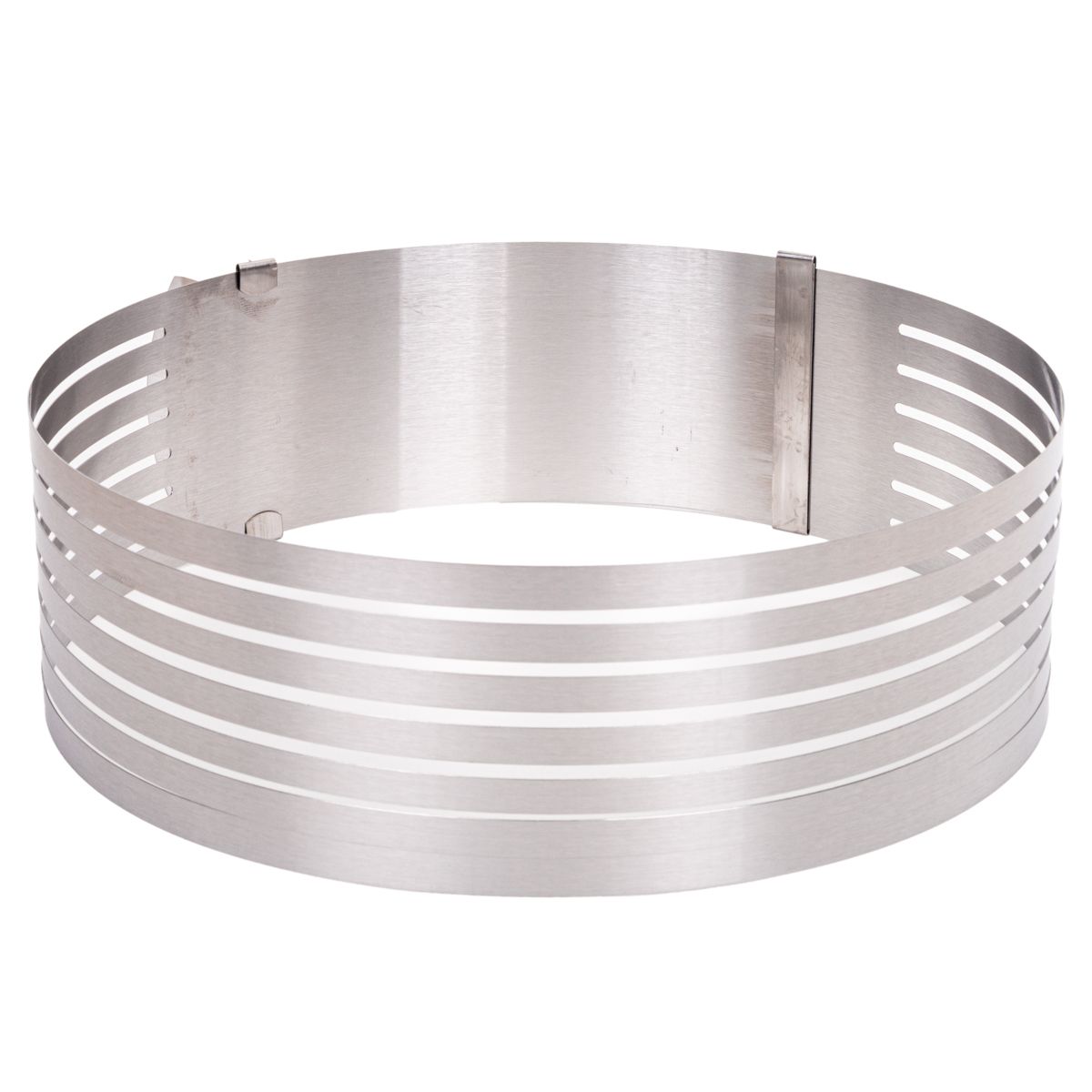 MOLDE AJUSTABLE TORTAS DE ACERO INOXIDABLE 24 A 30CM 