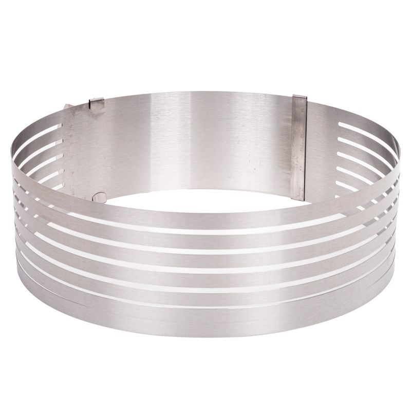 MOLDE AJUSTABLE TORTAS DE ACERO INOXIDABLE 24 A 30CM 