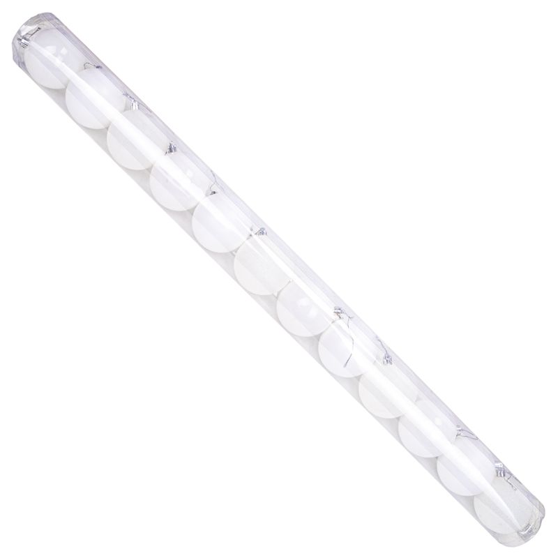 BOLA NAVIDEÑA CON 12 PZS DE 8 CM BLANCO
