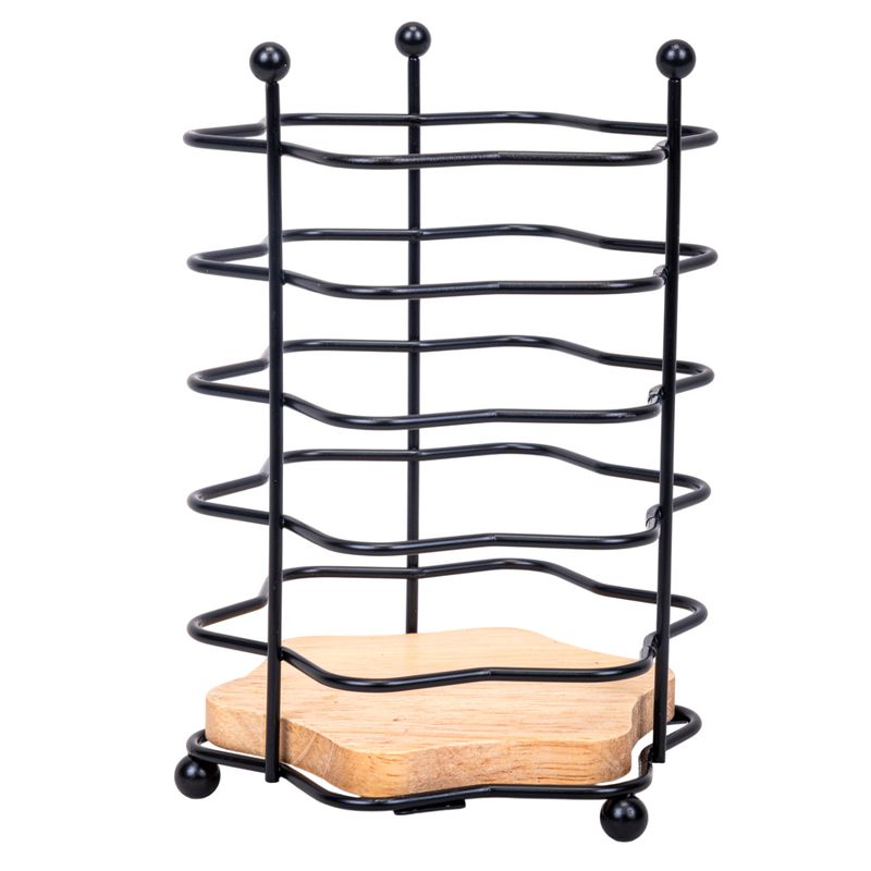 SOPORTE PARA UTENSILIOS 11X 15 CM METAL Y MADERA