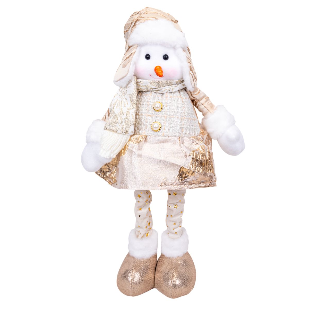 MUÑECO NAVIDEÑO MUÑECO DE NIEVE RETRACTIL 35 A 50CM BLANCO