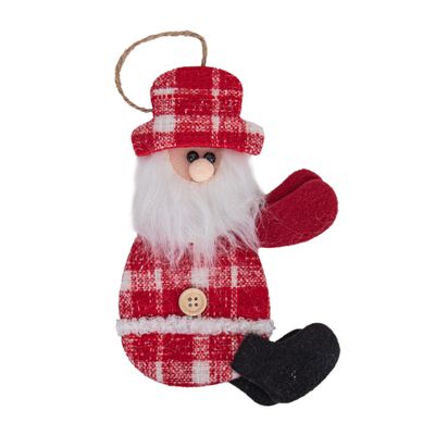 ADORNO COLGANTE NAVIDEÑO DE MUÑECO SURTIDOS 15X22 CM ROJA 