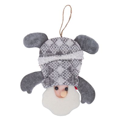 ADORNO COLGANTE MUÑECOS NAVIDEÑO SURTIDOS 15X22 CM GRIS