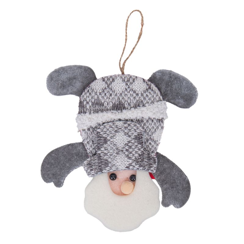 ADORNO COLGANTE MUÑECOS NAVIDEÑO SURTIDOS 15X22 CM GRIS