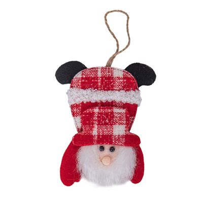 ADORNO COLGANTE MUÑECOS NAVIDEÑO SURTIDOS 19X11 CM ROJO