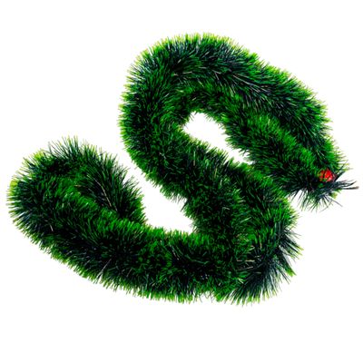 GUIRNALDA DE BRILLOS 8CM X 2M - VERDE CON NIEVE