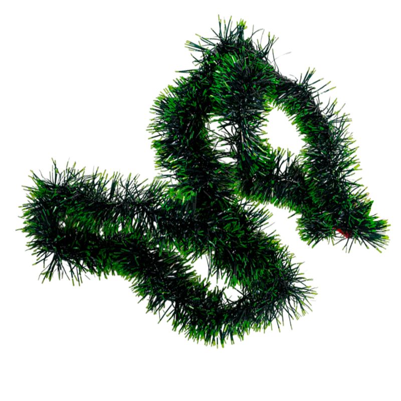 GUIRNALDA DE BRILLOS 7CM X 2M - DOS TONOS DE VERDE - 2X1