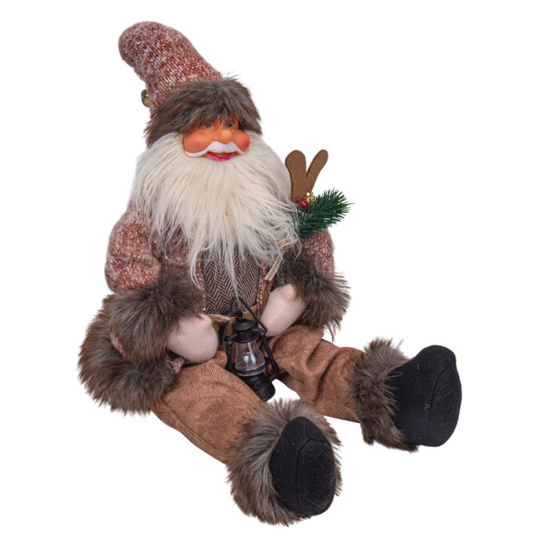 MUÑECO NAVIDEÑO PAPA NOEL SENTADO 30CM