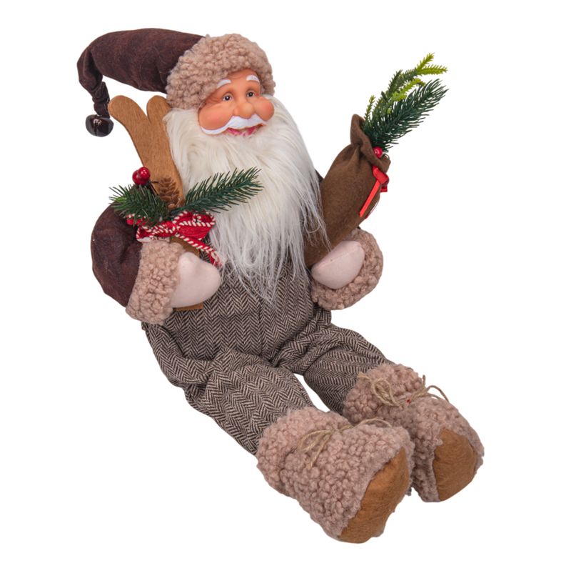 MUÑECO NAVIDEÑO PAPA NOEL SENTADO 30CM