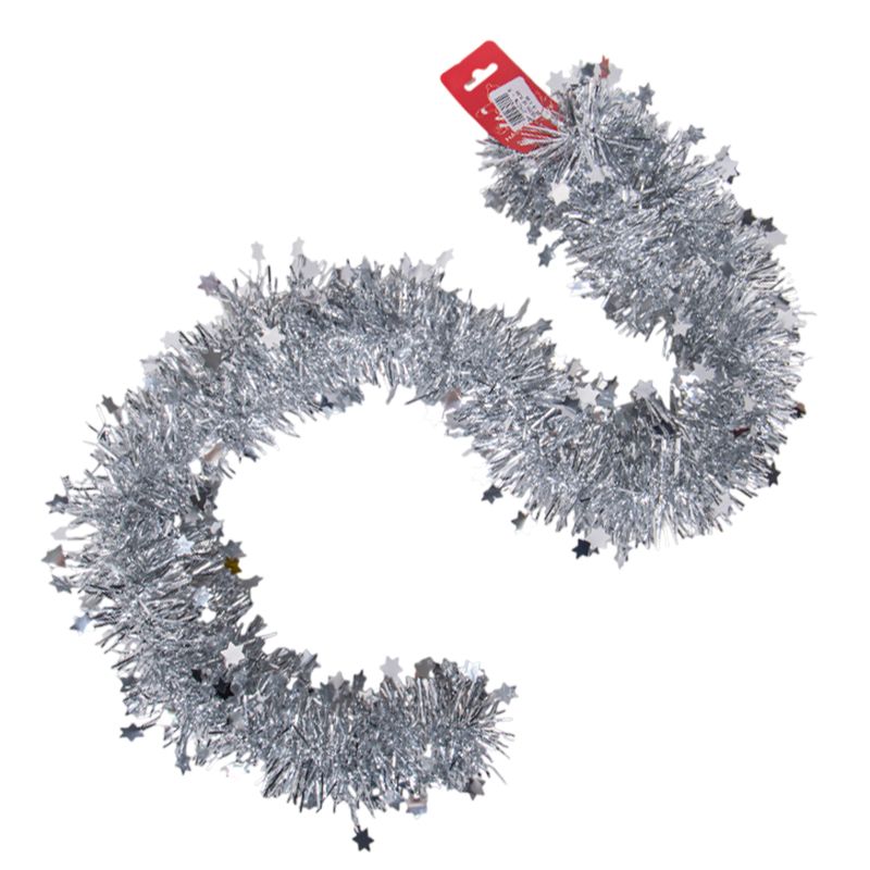 GUIRNALDA DE BRILLOS 7CM X 2M - PLATEADA
