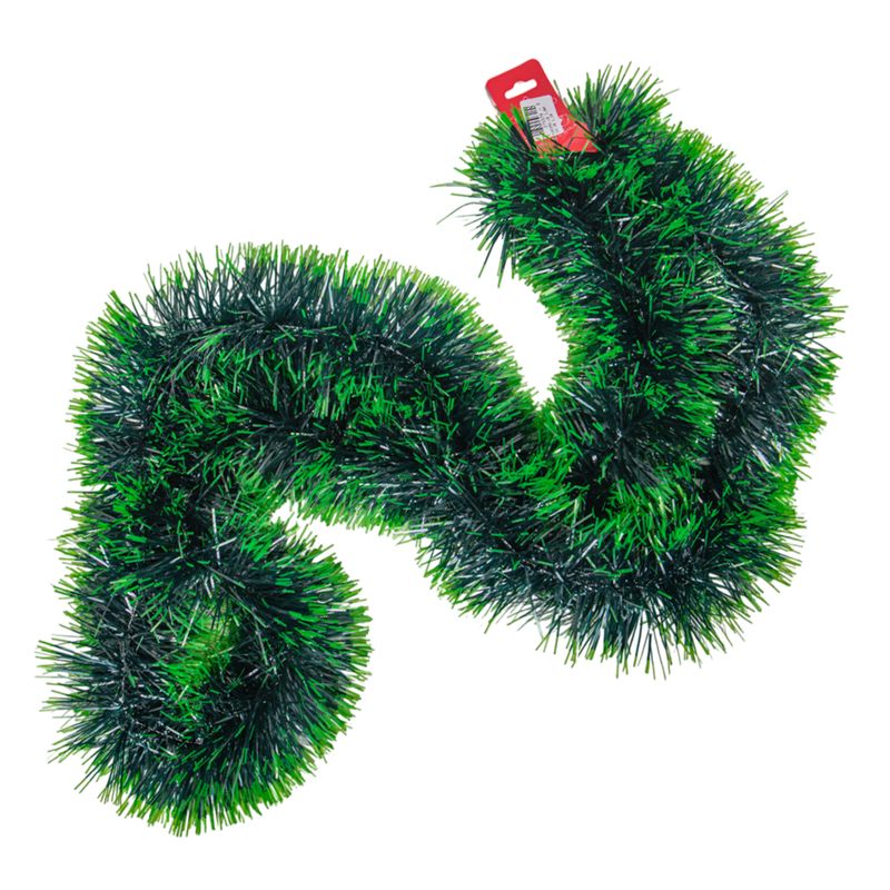 GUIRNALDA DE BRILLOS 11CM X 2M - DOS TONOS DE VERDE