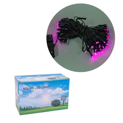 LUCES PISCA PISCA SOLAR 10M 100L ROSA