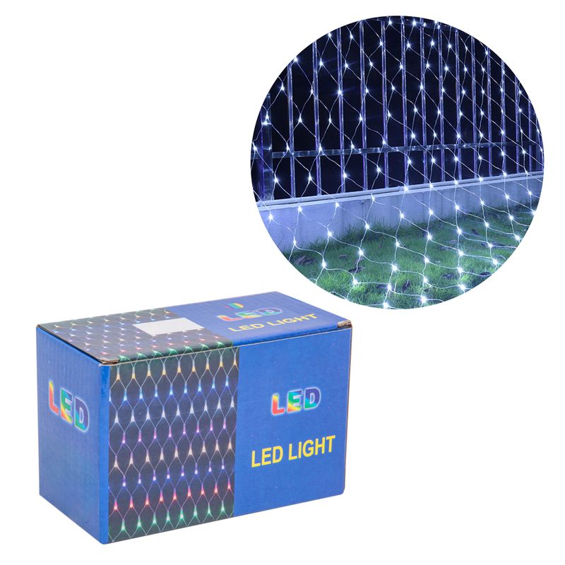 CORTINA DE LUCES 1,5 X 1,5 M 96L 110V BLANCO